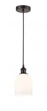  616-1P-OB-G558-6GWH - Bella - 1 Light - 6 inch - Oil Rubbed Bronze - Cord hung - Mini Pendant