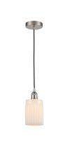  616-1P-SN-G341 - Hadley - 1 Light - 5 inch - Brushed Satin Nickel - Cord hung - Mini Pendant