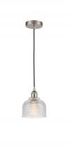  616-1P-SN-G412 - Dayton - 1 Light - 6 inch - Brushed Satin Nickel - Cord hung - Mini Pendant