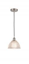  616-1P-SN-G422 - Arietta - 1 Light - 8 inch - Brushed Satin Nickel - Cord hung - Mini Pendant