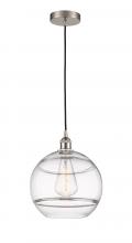  616-1P-SN-G556-12CL - Rochester - 1 Light - 12 inch - Brushed Satin Nickel - Cord hung - Mini Pendant