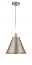  616-1P-SN-MBC-12-SN - Berkshire - 1 Light - 12 inch - Brushed Satin Nickel - Cord hung - Mini Pendant