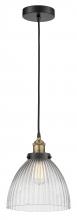  616-1PH-BAB-G222 - Seneca Falls - 1 Light - 10 inch - Black Antique Brass - Cord hung - Mini Pendant