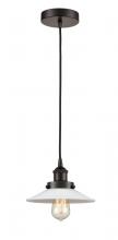 Innovations Lighting 616-1PH-OB-G1 - Halophane - 1 Light - 9 inch - Oil Rubbed Bronze - Cord hung - Mini Pendant