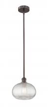  616-1S-OB-G555-10CL - Ithaca - 1 Light - 10 inch - Oil Rubbed Bronze - Cord hung - Mini Pendant