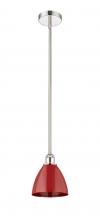  616-1S-PN-MBD-75-RD - Plymouth - 1 Light - 8 inch - Polished Nickel - Cord hung - Mini Pendant