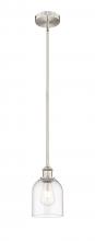  616-1S-SN-G558-6CL - Bella - 1 Light - 6 inch - Brushed Satin Nickel - Cord hung - Mini Pendant