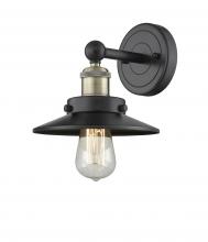  616-1W-BAB-M6-BK - Edison - 1 Light - 8 inch - Black Antique Brass - Sconce