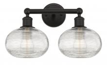  616-2W-OB-G555-8CL - Ithaca - 2 Light - 17 inch - Oil Rubbed Bronze - Bath Vanity Light