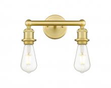  616-2W-SG - Edison - 2 Light - 11 inch - Satin Gold - Bath Vanity Light