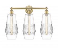  616-3W-BB-G682-7 - Windham - 3 Light - 25 inch - Brushed Brass - Bath Vanity Light