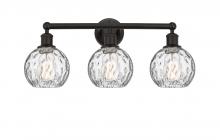  616-3W-OB-G1215-6 - Athens Water Glass - 3 Light - 24 inch - Oil Rubbed Bronze - Bath Vanity Light