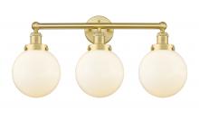  616-3W-SG-G201-8 - Beacon - 3 Light - 26 inch - Satin Gold - Bath Vanity Light