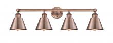  616-4W-AC-M8-AC - Smithfield - 4 Light - 34 inch - Antique Copper - Bath Vanity Light