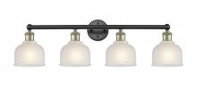  616-4W-BAB-G411 - Dayton - 4 Light - 33 inch - Black Antique Brass - Bath Vanity Light