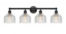  616-4W-BK-G412 - Dayton - 4 Light - 33 inch - Matte Black - Bath Vanity Light