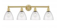  616-4W-SG-GBD-754 - Bristol - 4 Light - 35 inch - Satin Gold - Bath Vanity Light