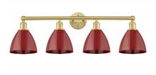  616-4W-SG-MBD-75-RD - Plymouth - 4 Light - 35 inch - Satin Gold - Bath Vanity Light