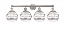  616-4W-SN-G556-8CL - Rochester - 4 Light - 35 inch - Satin Nickel - Bath Vanity Light