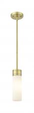  617-1S-AB-G617-8WH - Boreas - 1 Light - 3 inch - Antique Brass - Stem Hung - Mini Pendant