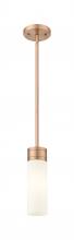  617-1S-AC-G617-8WH - Boreas - 1 Light - 3 inch - Antique Copper - Stem Hung - Mini Pendant