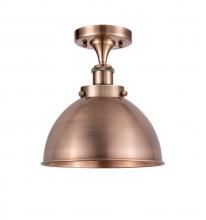  916-1C-AC-MFD-10-AC - Derby - 1 Light - 10 inch - Antique Copper - Semi-Flush Mount