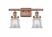  916-2W-AC-G182S - Canton - 2 Light - 16 inch - Antique Copper - Bath Vanity Light