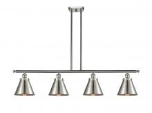  916-4I-SN-M13-SN - Appalachian - 4 Light - 48 inch - Brushed Satin Nickel - Stem Hung - Island Light