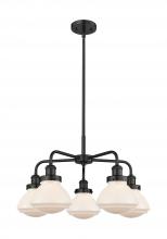  916-5CR-BK-G321 - Olean - 5 Light - 25 inch - Matte Black - Chandelier