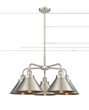  916-5CR-SN-M10-SN - Ballston Urban - 5 Light - 27 inch - Satin Nickel - Chandelier