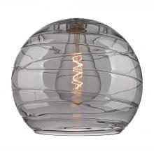  G1213-14SM - Deco Swirl 14" Light Smoke Glass