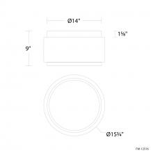  FM-12516-40-BK - Preston Flush Mount Light