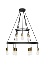  CH1077BLAB - Tae 9 Chandelier