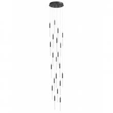  HF2021-SNW-BK - Main St. Snow Collection Black 21 Light Pendant Fixture