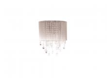  HF1511-SLV - Beverly Drive Collection Silver Silk String and Crystal Wal Sconce