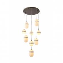  HF2909-AB - Sedona 9 Lights Multi Port Alabaster Pendant