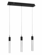  HF1900-3-GL-BB-SNW - The Original Glacier Snow Avenue Collection Black 3 Light Pendant Fixture