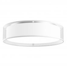  FM7920-WOR-5CCT - Dalton 20-in White Organza LED Flush Mount