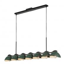  LP57642-BK/PGN - Atlas 42-in Black/Pine Green Socket Linear Pendant