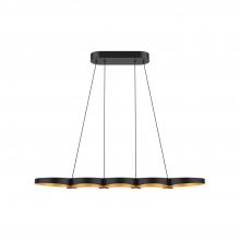  LP90838-BK/GD-UNV - Maestro 38-in Black/Gold LED Linear Pendant