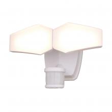  T0784 - Almora 12-in. W 2 Light LED Outdoor Motion Sensor White