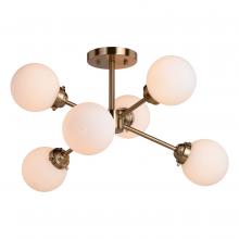  C0267 - Orbit 25-in. Semi Flush Ceiling Light Muted Brass