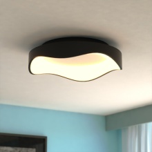 Vaxcel International C0323 - Bowen 16.5-in. W LED Flush Mount Textured Black