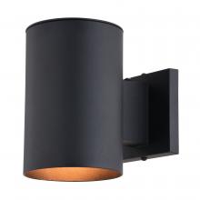  T0739 - Chiasso 1 Light 7.25-in.H Dusk to Dawn Outdoor Wall Light Textured Black