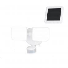  T0722 - 10.25-in. 2 Light Solar LED Outdoor Motion Sensor Security Flood Light White