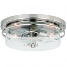  C0169 - Addison 15-in Flush Mount Ceiling Light Satin Nickel