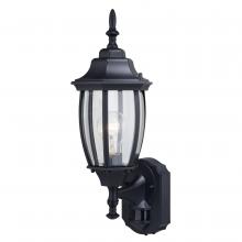  T0734 - Rogers Park Dualux 6.5-n. Outdoor Motion Sensor Wall Light Textured Black