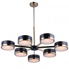  H0219 - Madison 7L Chandelier Architectural Bronze and Natural Brass