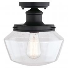  T0546 - Collins 10 in. W Outdoor Flush Mount Matte Black