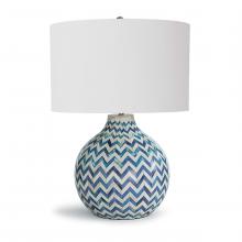  13-1200 - Regina Andrew Chevron Bone Table Lamp (Indigo)